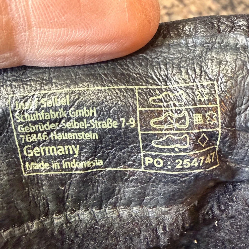Josef‎ Seibel Black Leather Ankle Boots Side Zip Women's Booties Sz 38 Us 7